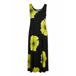 Jostar Womens XL Artsy Eclectic Coastal‎ Floral Stretch USA Made Midi Tank Dress